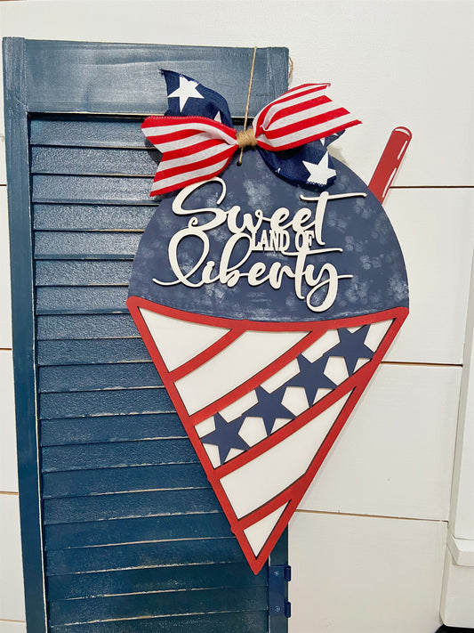 Sweet Land of Liberty Hanging Sign | Adult DIY Kit | Patriotic Collection