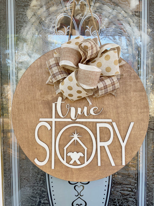 True Story Nativity Door Hanger | Christmas Collection | Door Hanger Collection