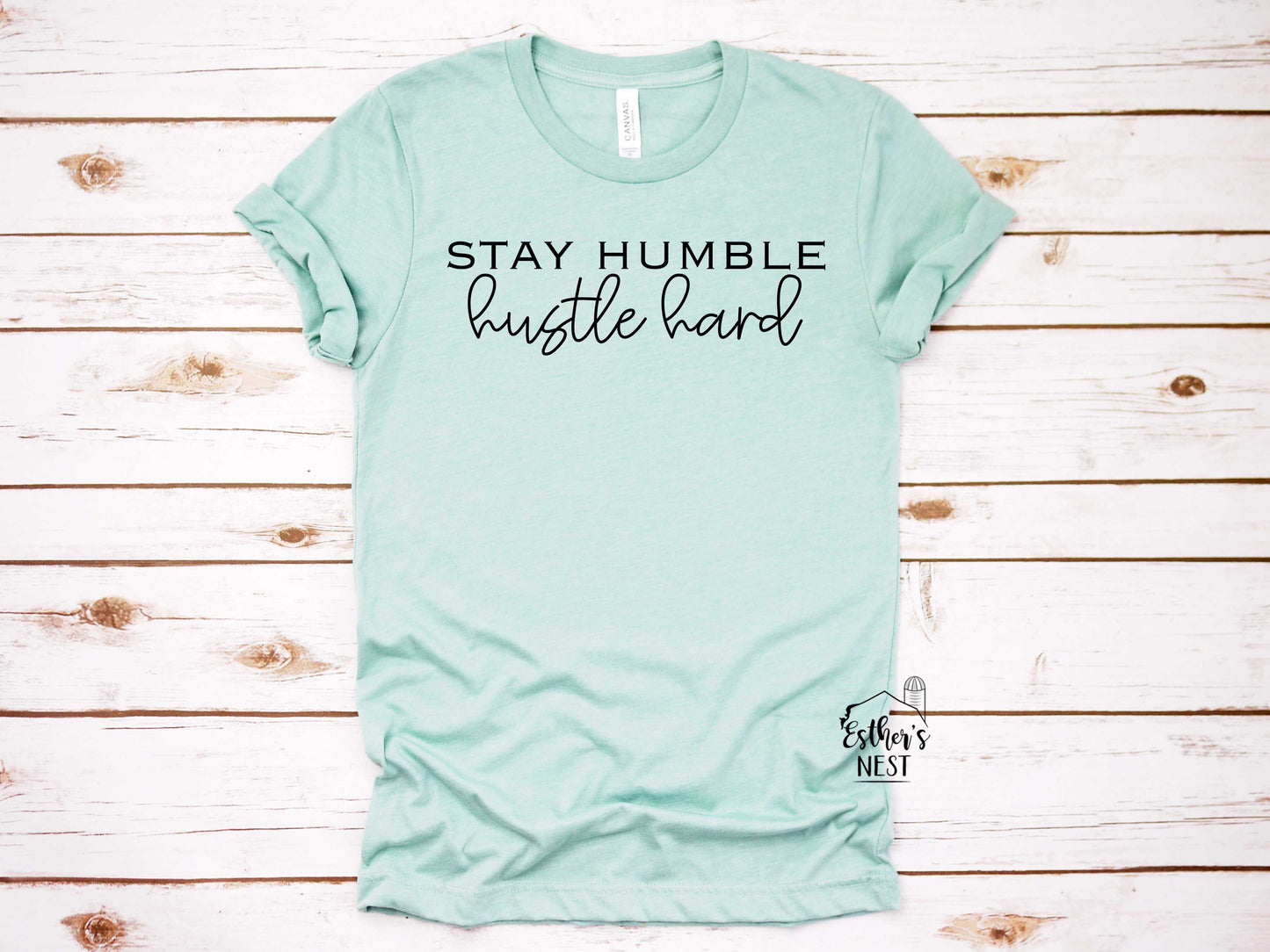 Stay Humble Hustle Hard Adult Tee | Apparel | Small Business Collection