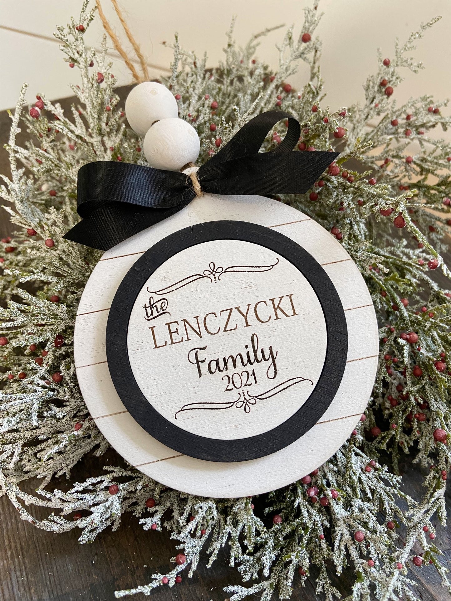 Personalized Farmhouse Family Christmas Ornament | Christmas Decor | Home Decor