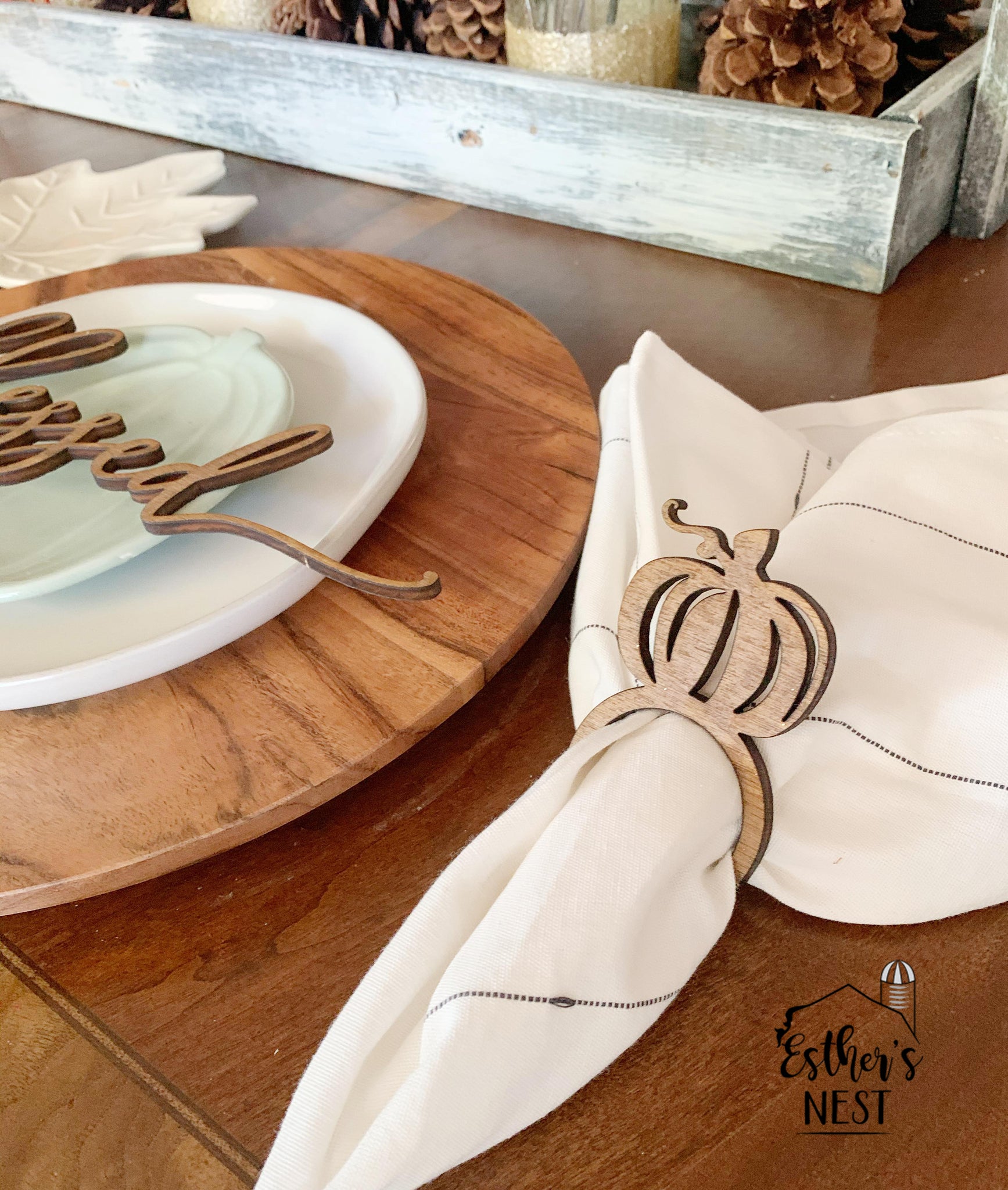 Thanksgiving Napkin Rings  Table Decor – Esther's Nest